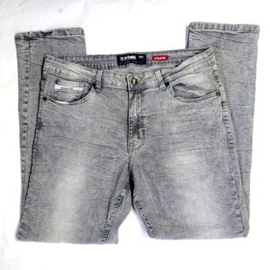 Echo Unltd grey stone wash jeans men's 36×32